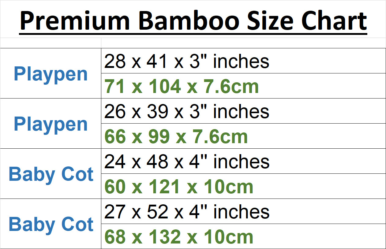 BabyOne Premium Bamboo High Density Baby Mattress Antidustmite / Antifungus / Antibacteria (Playpen / Baby Cot)