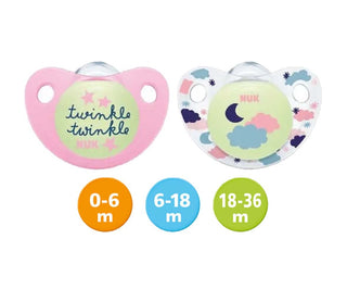 Buy twinkle-pink NUK Night/Day Silicone Soother (2PCS/pack)