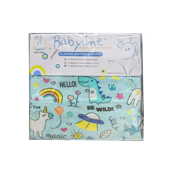 BabyOne 100% Cotton Playpen/Baby Cot Fitted Sheet Cover