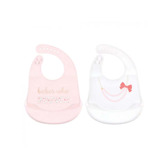 Hudson Baby 2pcs Silicone Bib