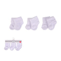 Luvable Friends 3 Pairs Baby Terry Socks (0-6m)