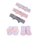 Hudson Baby 5pcs Headband & Socks Set (0-9M)-11