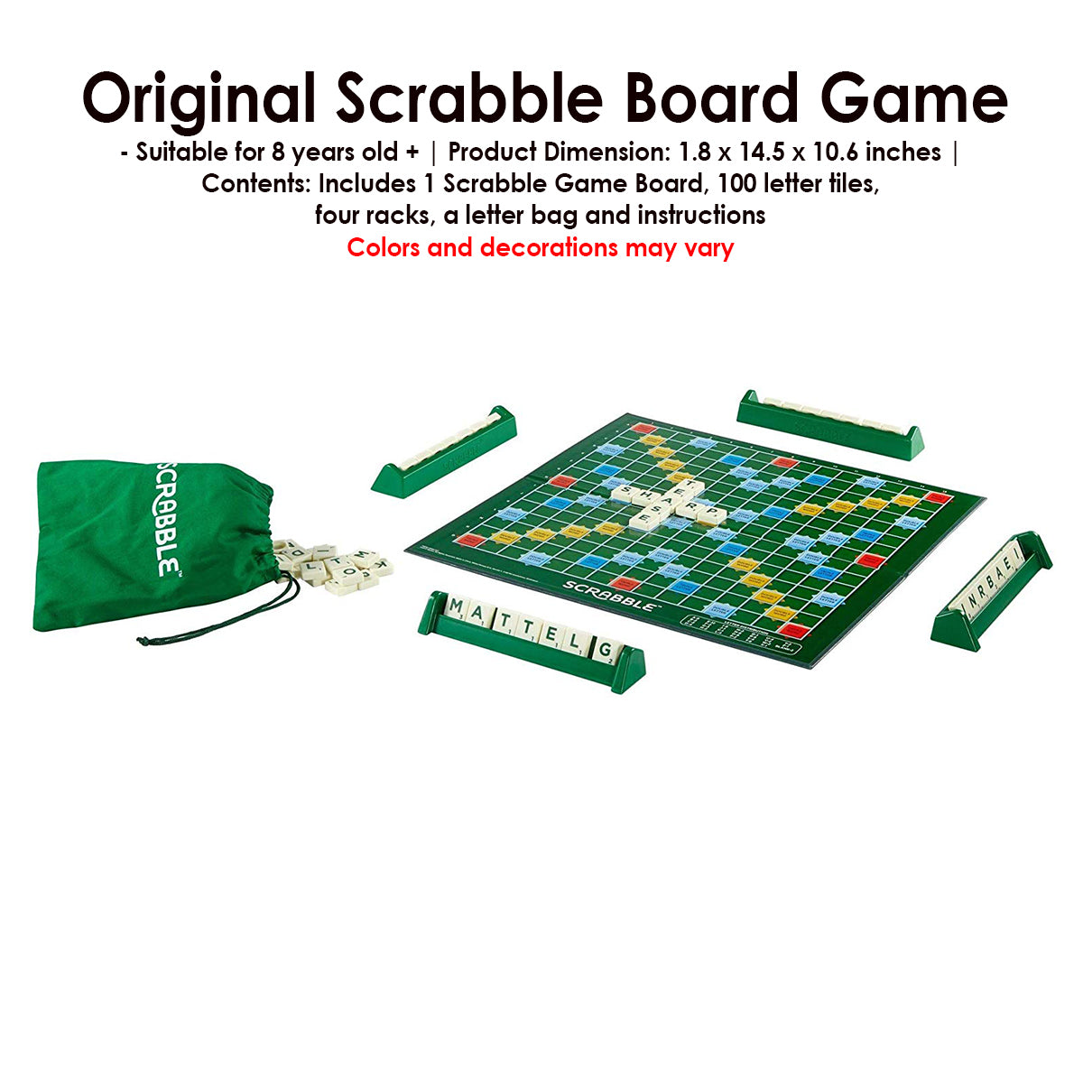Mattel Original Scrabble Board Game