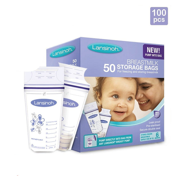 Lansinoh Breastmilk Storage Bags 6oz/180ml (50x2=100Bags/50x4=200bags)