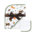 Hudson Baby 1pc Hooded Towel & Washcloths (Woven Terry)