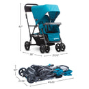 Joovy Caboose Ultralight Sit and Stand Stroller Tandem Double Stroller-4