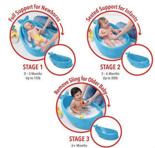 Skip Hop Moby Smart Sling 3-Stage Bath Tub and Moby Non-slip Bath Mat