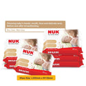 NUK Dry Cotton Baby Wipes (For dry and wet usage) (80s x 6packs)(Promo)