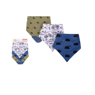 Hudson Baby 3pc Bandana Bibs With Teether