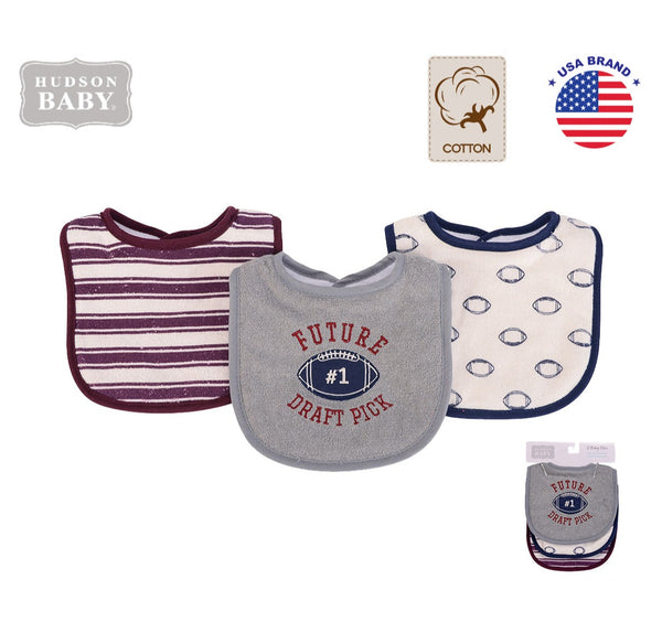 Hudson Baby 3pcs Drooler Bib