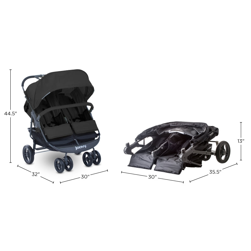 scooter double stroller Joovy Scooter X2 - Graphite Frame Double Stroller
