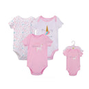 Hudson Baby 3pcs Body Suit Set - Girls Design (0-3m/3-6m)-1