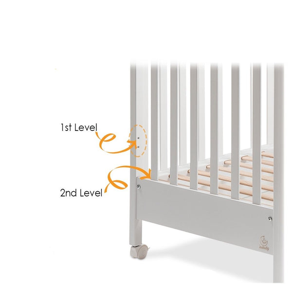 Italbaby Flash Baby Cot with Antidustmite Foam Mattress