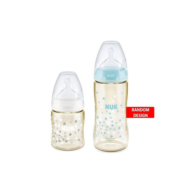 NUK 2 x Premium Choice PPSU Bottle + Baby Wipes (10s) x 10packs (Promo)