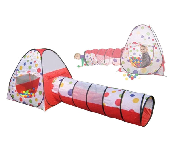 BabyOne Kids Play Tent Ball House with Tunnel (100pcs Balls)