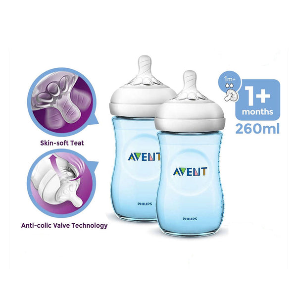 Philips Avent Biberon - 260 ml - Anti-colic - Bleu av. Éléphant