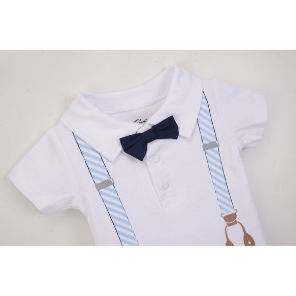 Hudson Baby 3pcs Bodysuit Short Sleeve Set (0-3m/3-6m/6-9m/9-12m)