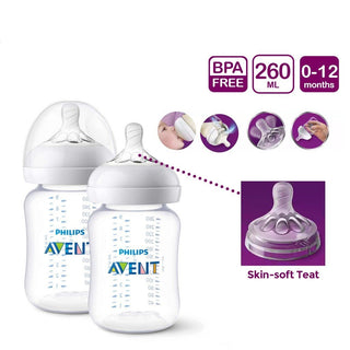 Philips Avent Natural Smooth PA Bottle 260ml (Single / Twin Pack)