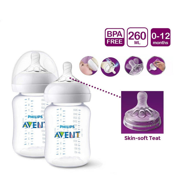 Philips Avent Natural Smooth PA Bottle 260ml (Single / Twin Pack)