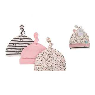 Hudson Baby 3pcs Knot Hats (0-6m)