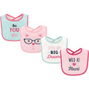 Luvable Friends 4pcs Drooler Bibs With Fiber Filled-3