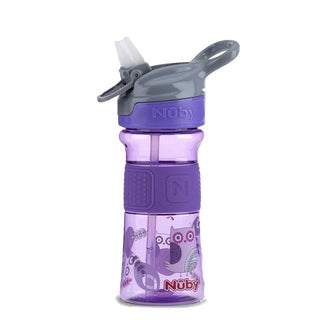 Buy purple Nuby Soft Spout On-the-Go Sports Bottle with Push Button 360ml