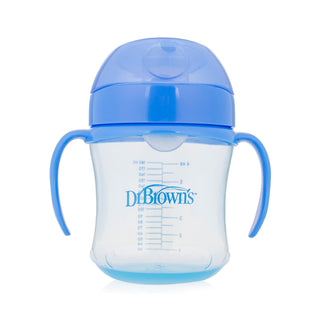 Buy blue Dr Brown's Soft Spout Transition Cup With Handles - 6 Months (6oz/180ml)