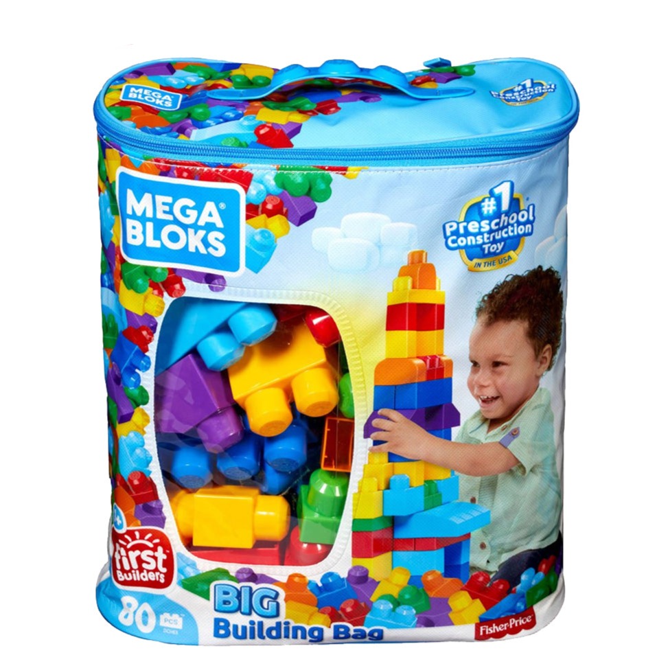 Fisher Price Mega Bloks - Big Building Bag 80pcs