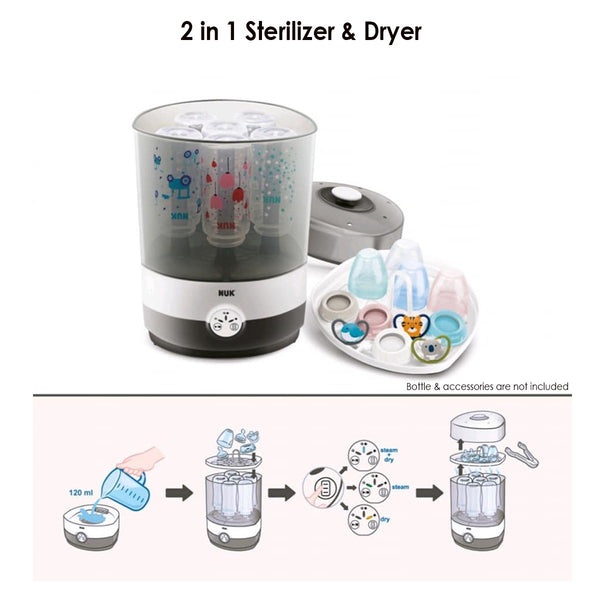NUK 2 in 1 Sterilizer & Dryer with Bottle Bundle (Promo)