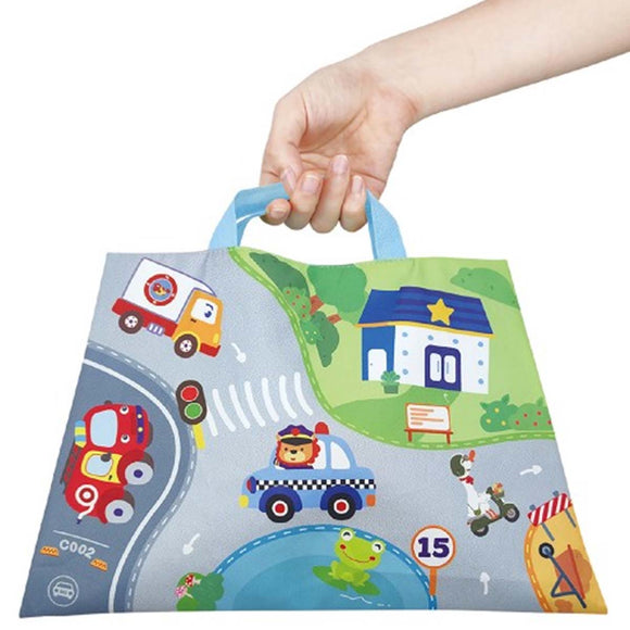 Lucky Baby Soft Pull Back Vehicle Set (4pcs + Storage bag)