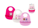 Hudson Baby 3pcs Silicone Bibs