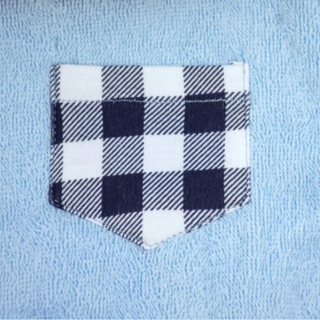 Hudson Baby Animal Face Hooded Bath Robe - Blue Fox