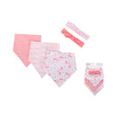 Hudson Baby 5pcs Bandana Bib & Headband Set-1