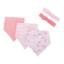 Hudson Baby 5pcs Bandana Bib & Headband Set-5
