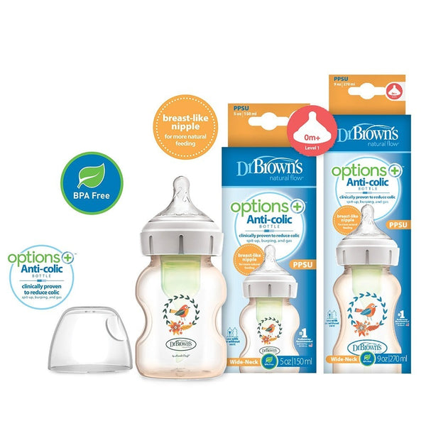 Dr Brown's PPSU Wide-Neck Options+ Baby Bottles (150ml/270ml)
