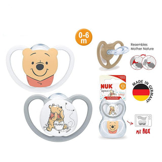 NUK Disney Space Silicone Soother - Disney Winnie the Pooh (0-6M / 6-18M)