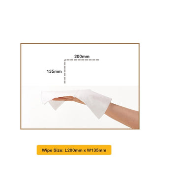 NUK Dry Cotton Baby Wipes (For dry and wet usage) (80s x 6packs) - 0