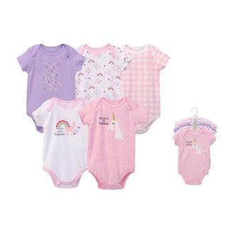 Luvable Friends 5pcs Bodysuit Short Sleeve Set