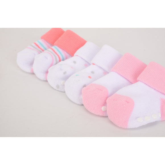 Luvable Friends 3pcs Baby Terry Socks With Non-Skid
