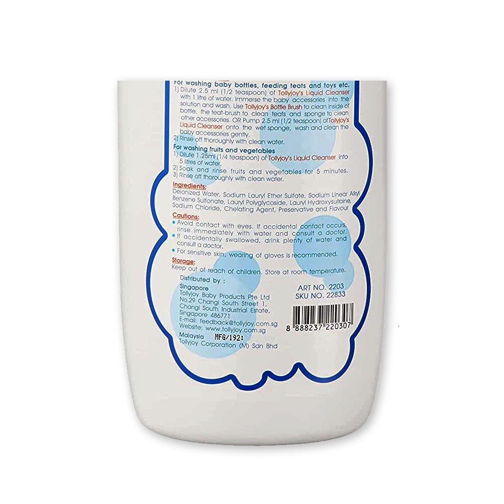 Tollyjoy Baby Accessories and Vegetable Liquid Cleanser 900ml