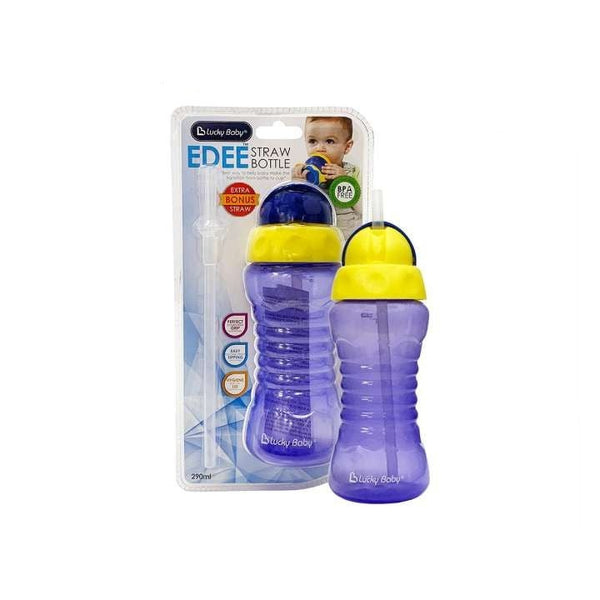 Lucky Baby Edee Straw Bottle With Extra Straw Set