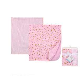 Buy dark-pink Hudson Baby 2pcs Interlock Swaddle Blankets