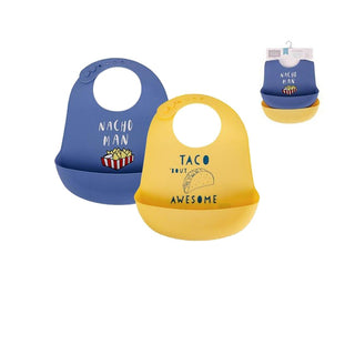 Hudson Baby 2pcs Silicone Bibs