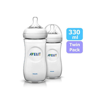 Philips Avent Natural Baby Bottle 330ml Twin Pack - 6m