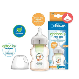 Dr Brown's PPSU Wide-Neck Options+ Baby Bottles (150ml/270ml)