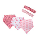 Hudson Baby 5pcs Bandana Bib & Headband Set-7