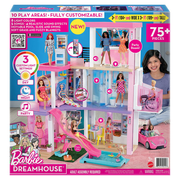 Barbie New ESTATE DreamHouse Dollhouse with Pool, Slide, Elevator, Lights & Sounds