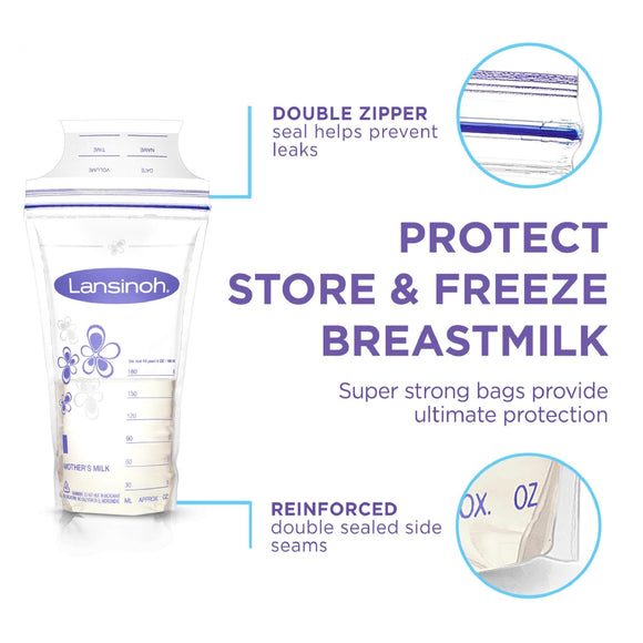 Lansinoh Breastmilk Storage Bags 6oz/180ml (50 per pack)