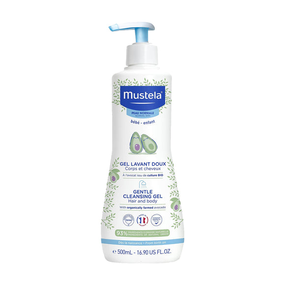 Mustela Gentle Cleansing Gel For Hair & Body + Hydrabebe Body Lotion (Bundle)