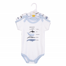 Hudson Baby 3pcs Bodysuit Short Sleeve Set (0-3m/3-6m/6-9m/9-12m)-30